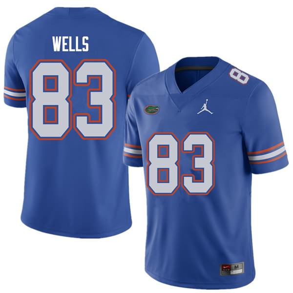 Men's NCAA Florida Gators Rick Wells #83 Stitched Authentic Jordan Brand Royal College Football Jersey BCL2165TM